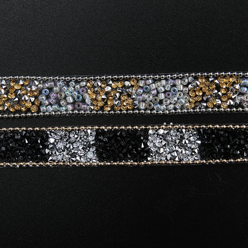 Kavatar Wholesale  beaded patches hotfix rhinestone Hotfix Trimming Theme Rhinestone Of Clothing  Hotfix trim Iron on trims