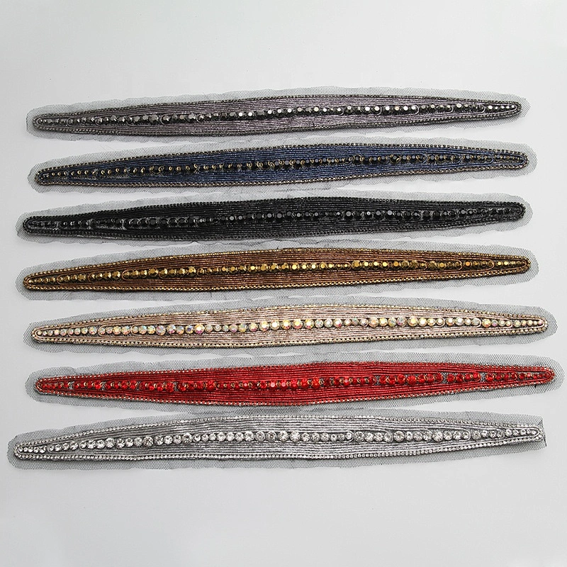 wholesale custom Patches Iron on patches with rhinestone clothing patch 3d rhinestones