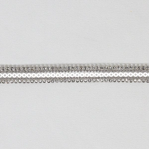 1.1cm Decorative Chic Accessories Chain Crystal Beaded Sequin Hot Fix Rhinestone Transfer Tape for Clothes Sandals