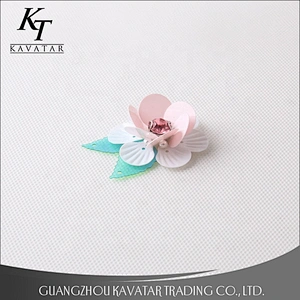 Handmade 3D Sequin Flower For Clothing Accessories