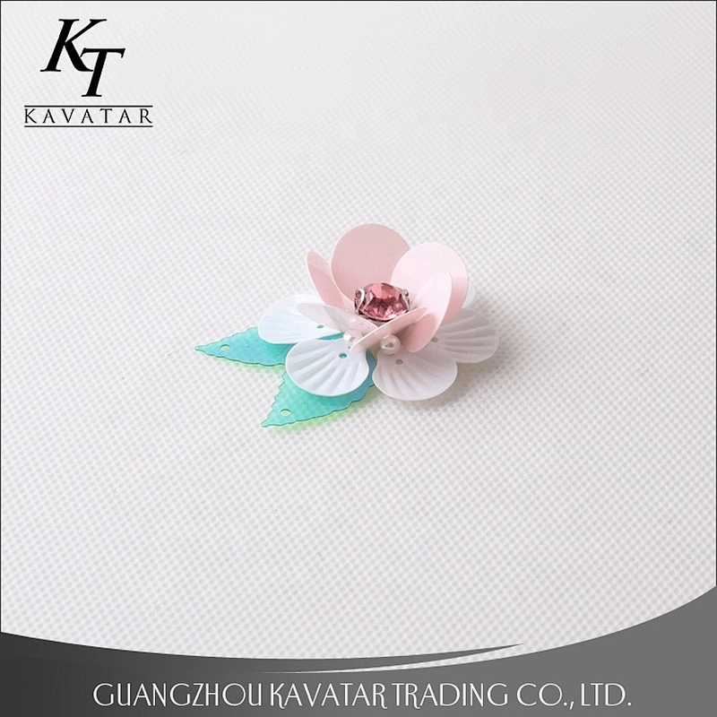 Handmade 3D Sequin Flower For Clothing Accessories