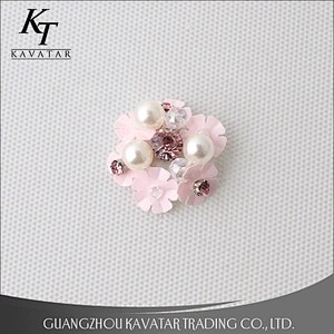 crystal sequin pearl flower applique for dresses