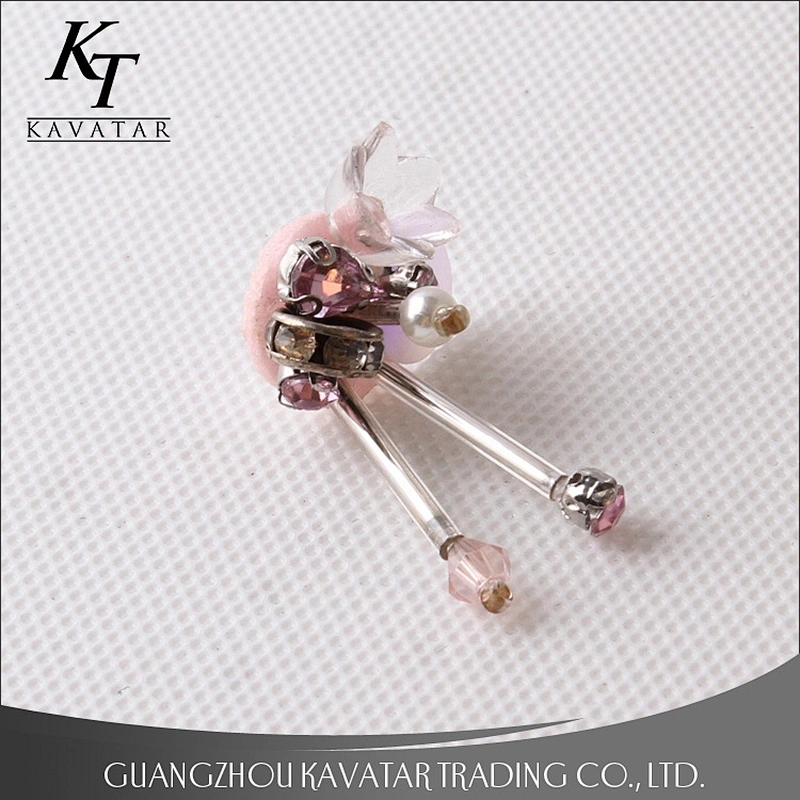 Wholesale Pink Color Rhinestones Beaded Applique Sequin Patch For Clothing