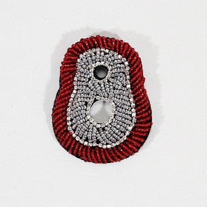 Exquisite beaded number patches for decoration hat,garment,bag