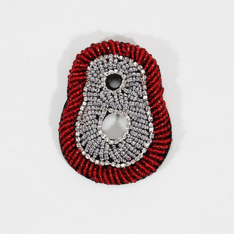 Exquisite beaded number patches for decoration hat,garment,bag