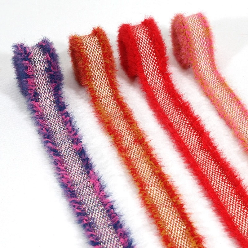 Kavatar Colorful Muticolorl Custom Weaving Ribbon Trim For Garment