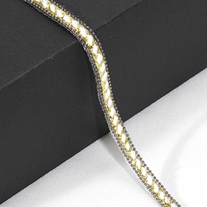 Gold Accessories Beaded Iron on Hotfix Trim for Clothes Accessories Shoes