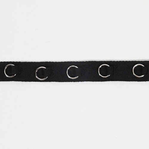 Classic style polyester/cotton herringbone tape trim with Copper ring