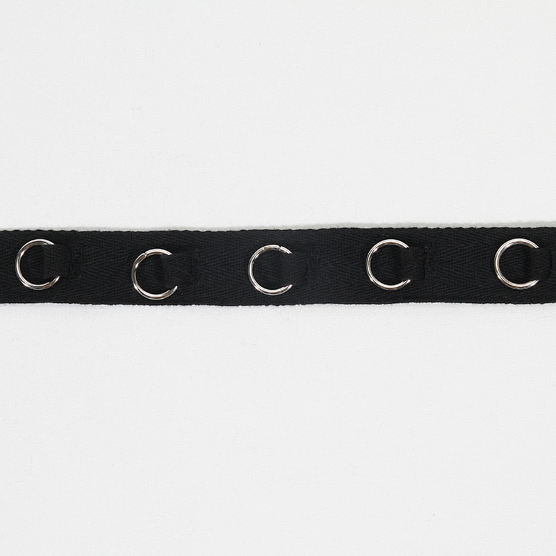 Classic style polyester/cotton herringbone tape trim with Copper ring