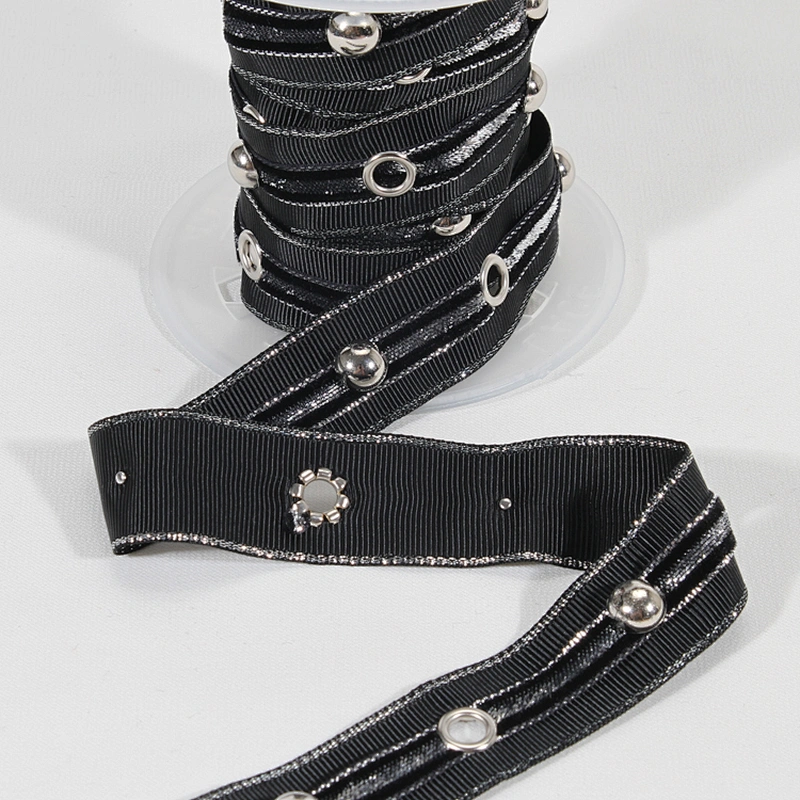 New fashion  velvet eyelet lace trim tape