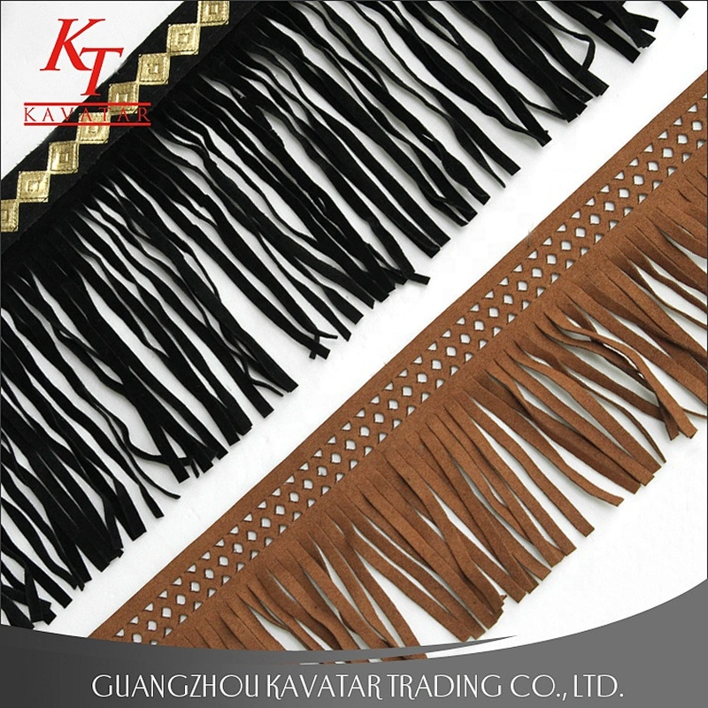 Wholesale Fashion 14cm width faux leather fringe