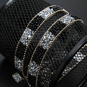 Kavatar Wholesale Hotfix Motif Designs Motif Rhinestones hotfix Rhinestone Diamante Trim Iron on Trims