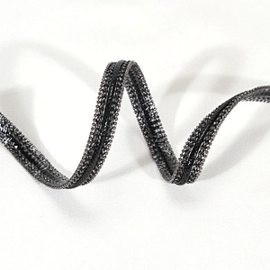 Wholesale Black Accessories Plastic Beaded HotFix Transfer Trim with Accessories Beads Chain