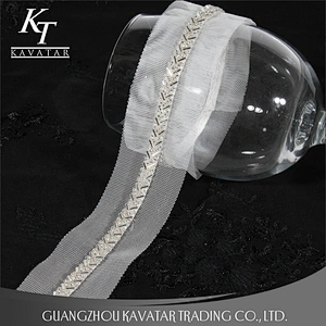 New Style Embroidery Mesh Beaded Lace Trims