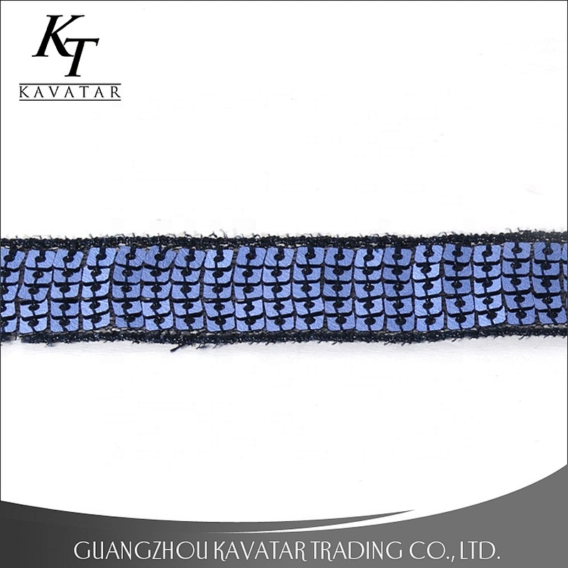 Wholesale Custom High Quality Exquisite Sequin Appliques Ribbon