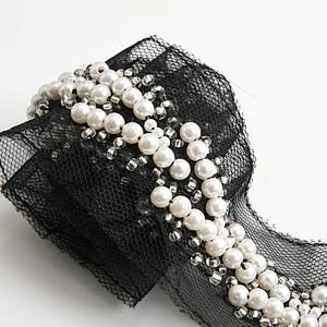 Wholesale rhinestone glass tube chain lace glass tube lace glass chain lace for decoration