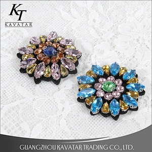 Beautiful handmade rhinestone beaded patches use for shoe accessories