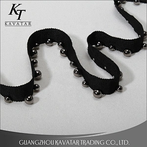Wholesale Fashion 1.6cm Width Black Polyester Lace Trim Ribbons