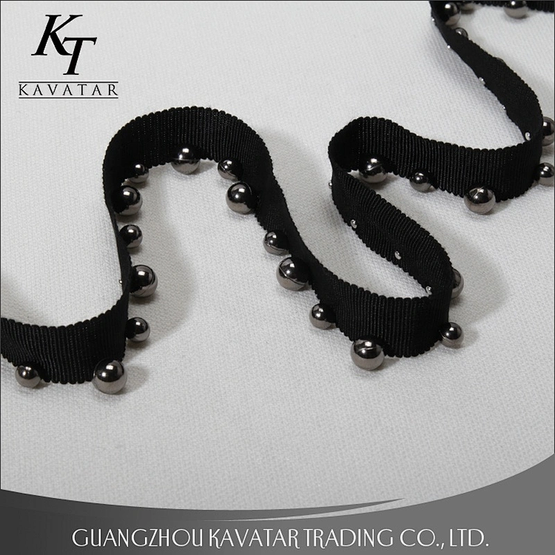 Wholesale Fashion 1.6cm Width Black Polyester Lace Trim Ribbons