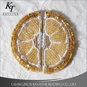Kavatar Diy Design Handmade Beaded Patches Applique For Clothing