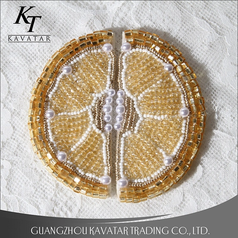 Kavatar Diy Design Handmade Beaded Patches Applique For Clothing