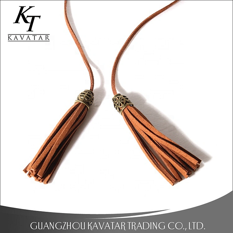 Factory Price Wholesale Beautiful Leather Tassel Rope Trims For Clothing