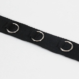 Classic style polyester/cotton herringbone tape trim with Copper ring