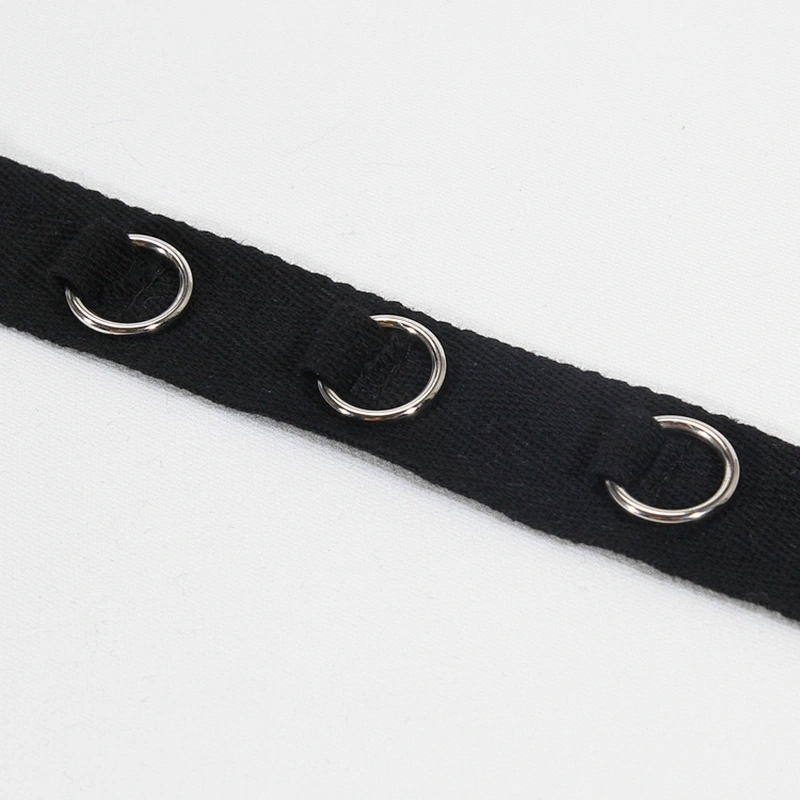 Classic style polyester/cotton herringbone tape trim with Copper ring