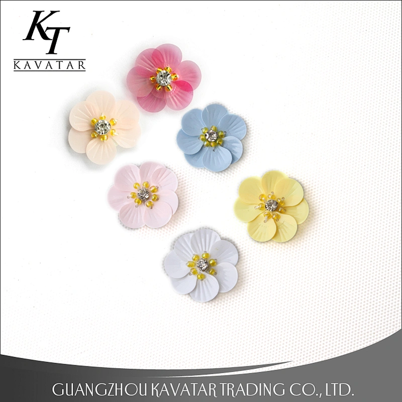 Customization all kinds of sequin flower patches for garment or shoes