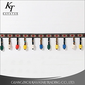 European style beaded fringe trim for curtain