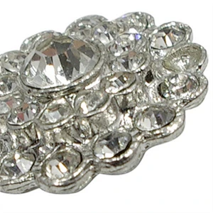 Crystal rhinestone button pearl in wholesale