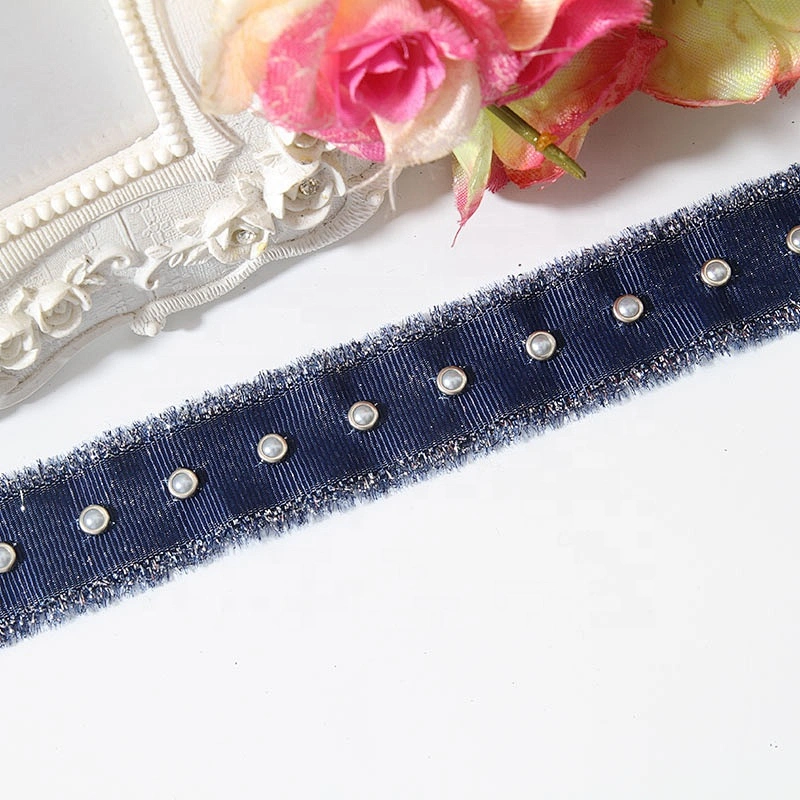 Studs Bead ribbon trim lace trim ribbon diy handmade costume dress sewing Copper Rivet Design Lace Trims