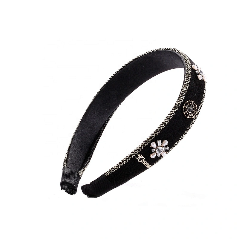 wholesale South Korean girl rhinestone head band simple fashion adult hairband clip hair hoop web celebrity women headbands