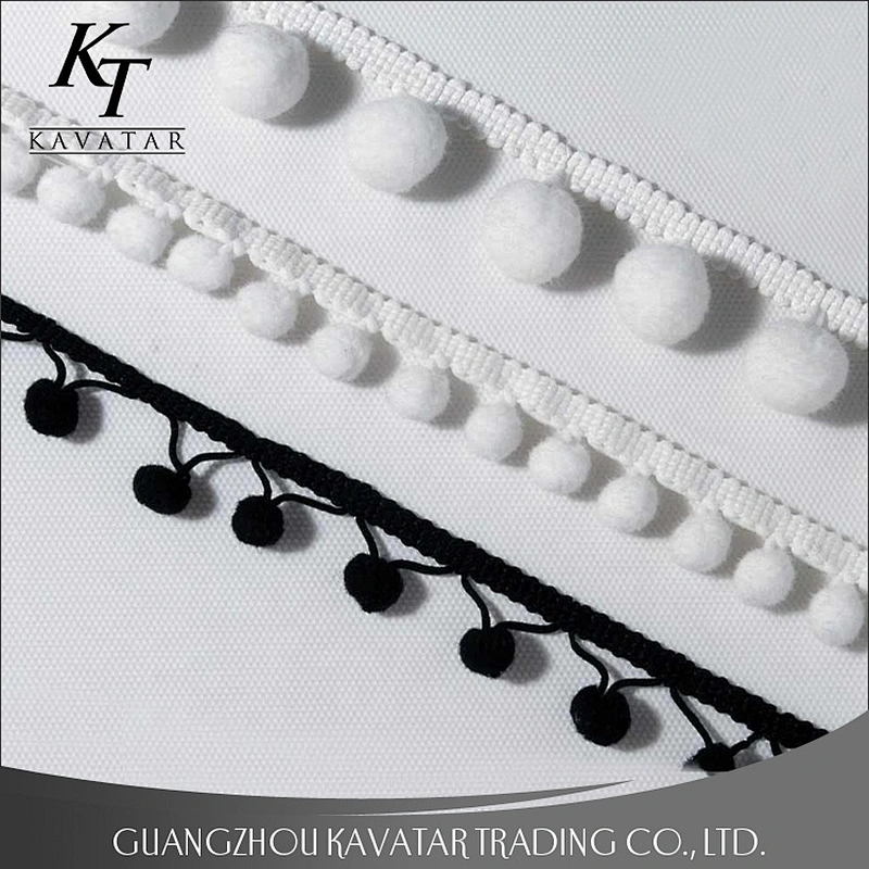 Kavatar Fancy Garment Accessories Decorative pompom Ball Lace Trimming