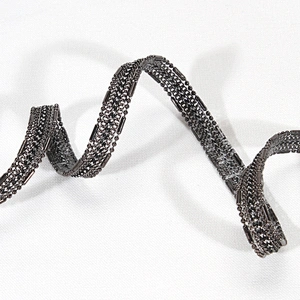 Black Acrylic Beads Edging Accessories Chained Hotfix Transfer Trimming for Garments Shoes