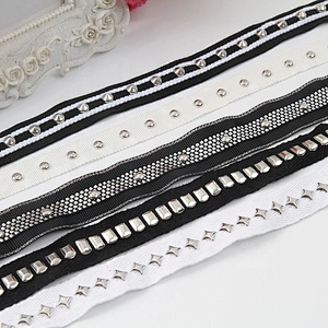 Wholesale Bead Trimming lace fabric lace trim ribbon Design Lace Trims
