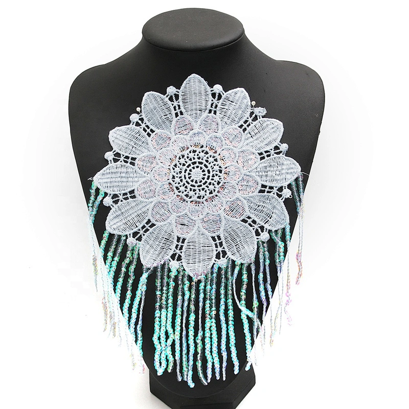 Factory supplies water - soluble bead embroidery clothing accessories lace embroidery fabric sequins decoration