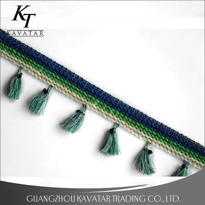 Kavatar Wholesale Fashion Mixing Color Tassel Trim Fringe For Decoration