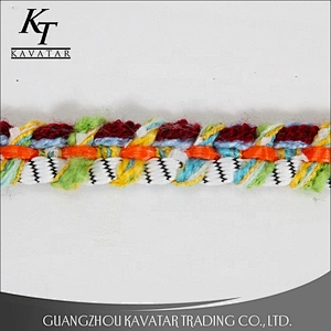 New style colorful braided tape/ribbons decoration for clothes