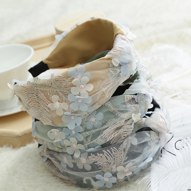 Headbands for women 2020  Korean version of winter lace mesh butterfly party fashion headband  headbands wholesale