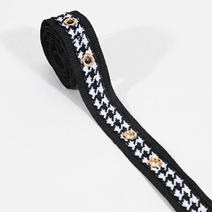 Hot sell gold Copper eyelet lace tape trim