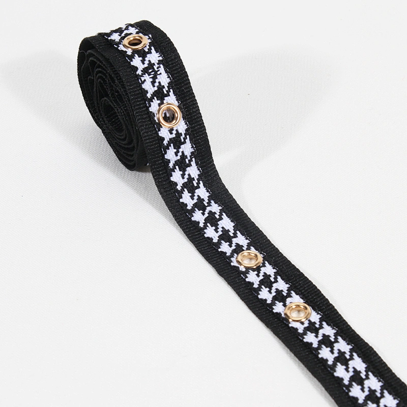 Hot sell gold Copper eyelet lace tape trim
