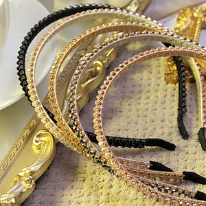 Headbands for women 2020 Korean baroque diamond flower hair band web celebrity street beat hair band