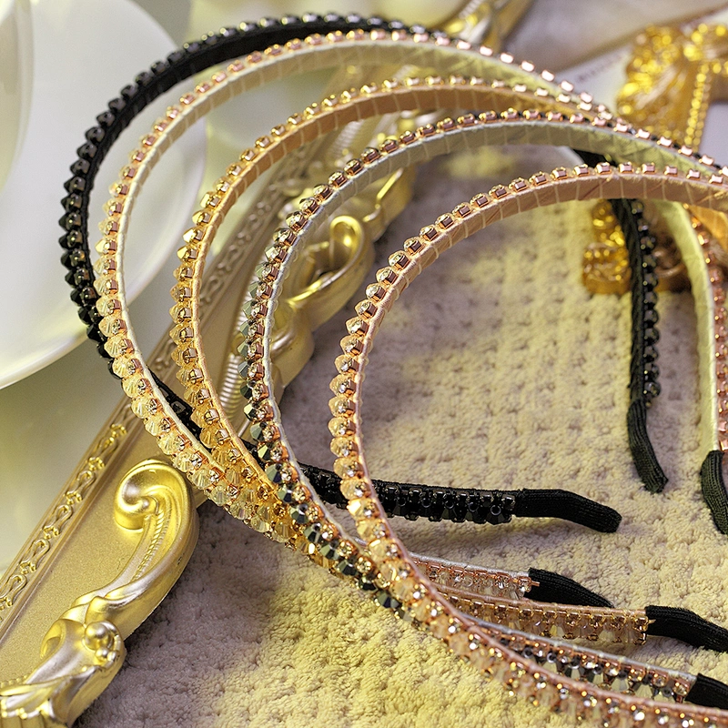Headbands for women 2020 Korean baroque diamond flower hair band web celebrity street beat hair band