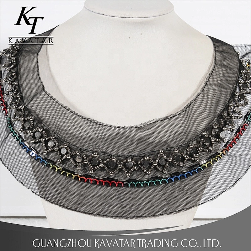 New Design Arch Shape Neck Embroidery Trim For Garment Accessories
