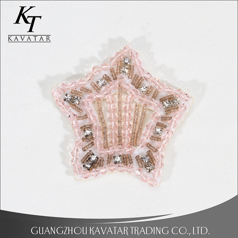 Pink sequin beaded patches sew on garment