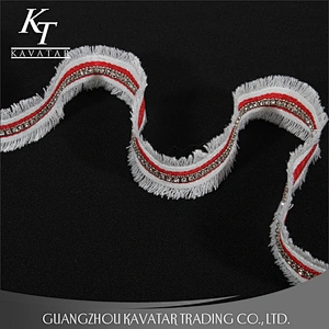 Wholesale hot selling braided trim with nylon tape for garments