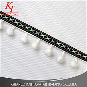 Wholesale custom colorful pom pom trimming