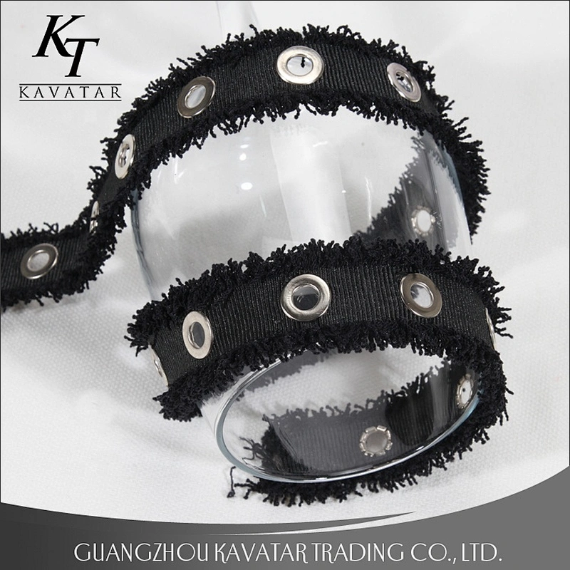 Black Grosgrain Tape Accessories Eyelet Ribbon Lacing Grommet Trim