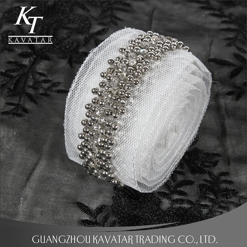 Wholesale New Design Tulle Fancy Handmade Bead Wedding Dress Trim